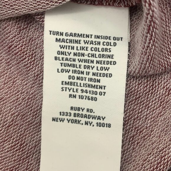 Ruby Rd Hoodie with Grommet Sleeves - NWT - Picture 4 of 4